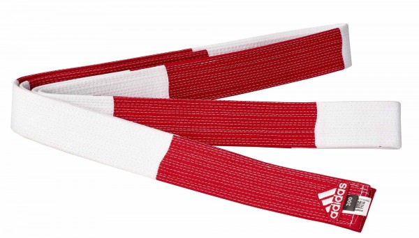 adidas Großmeistergürtel 6. Dan rot/weiß 4,5 cm